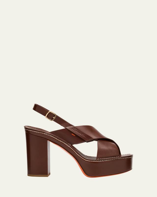 Donna Rosa Platform Leather Sandals